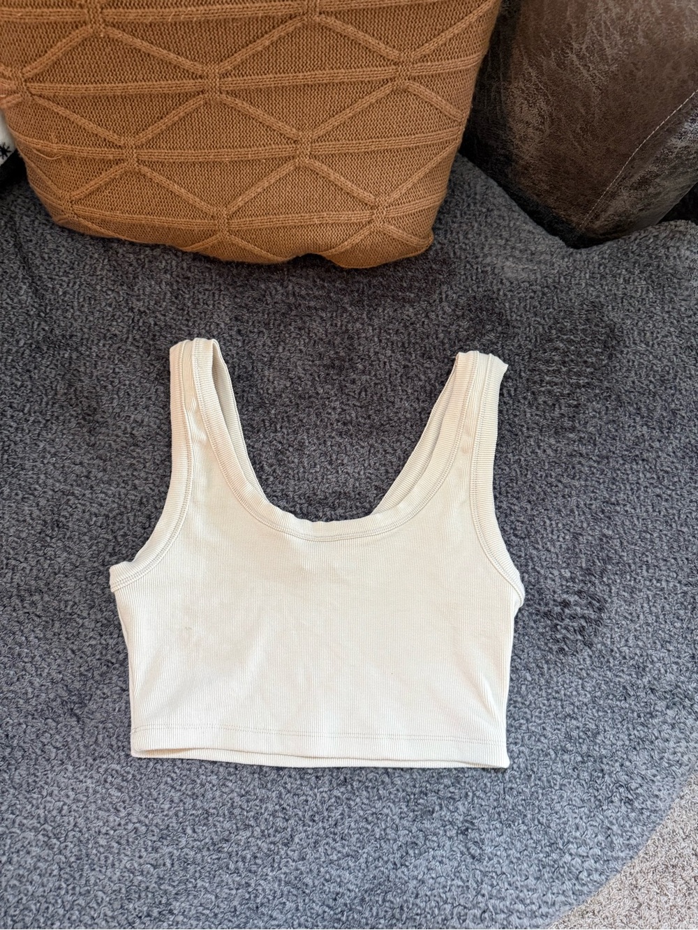 Pitaya Cream Ribbed Crop Tank